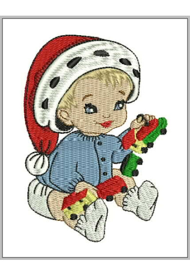 Chr057 - Christmas boy with train